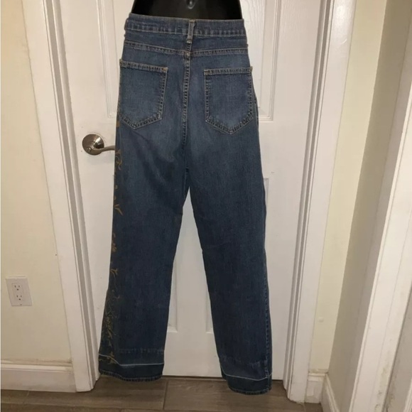 Kate Landry Women’s Wide Leg Painted Jeans Size 14 - Picture 2 of 9